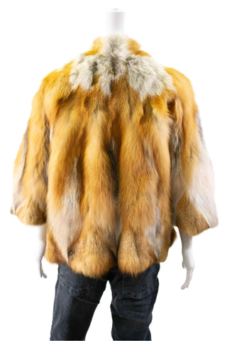 natural red fox fur capelet - fur clearance