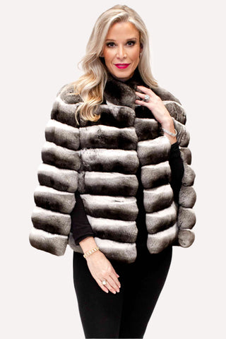 chinchilla fur capelet