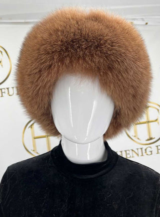 whisky mink hat with fox trim