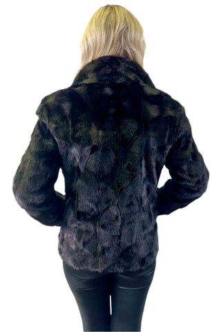 ranch sectioned mink fur jacket