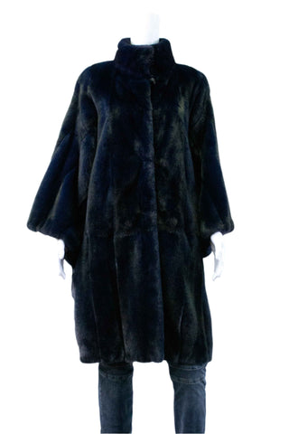 NAFA Navy Mink Fur Cape - fur clearance