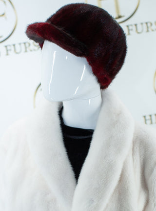 Women's Mink Fur Baseball Cap.