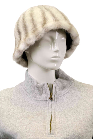 Unisex Mink Fur Bucket Hat.