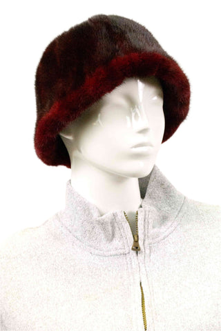 Unisex Mink Fur Bucket Hat.