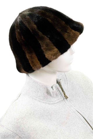 Unisex Mink Fur Bucket Hat.