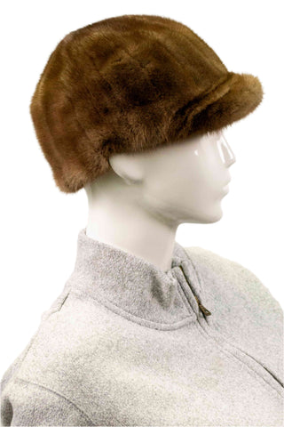 demi buff mink fur baseball cap