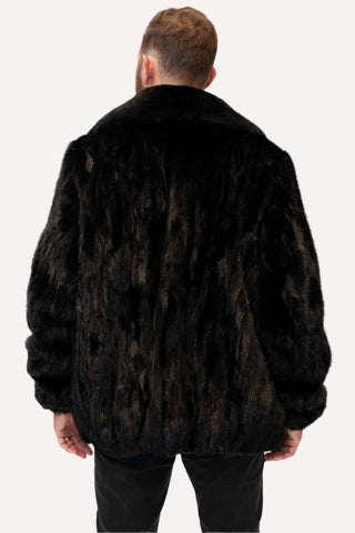 Men's ranch Mink Fur Bomber Jacket.