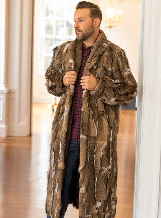 Men's Lynx Bobcat Fur Coat