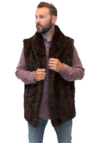 Men's Mink Fur Vest.