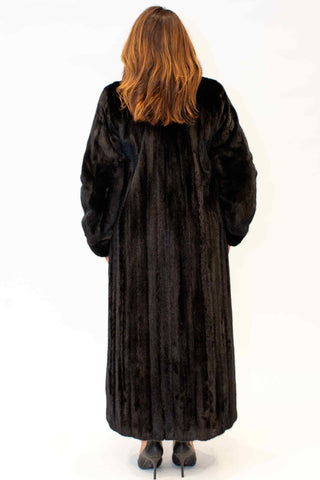 ranch mink fur coat with fox fur tux