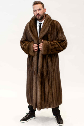 men's full length Russian Sable Fur Coat