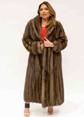 women's full length russian sable fur coat