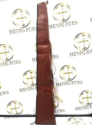 Leather Gun Case with Shell Carrying Bag.