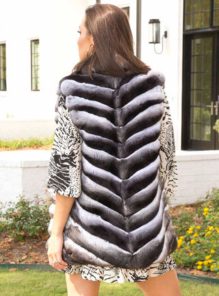 USA Made Chinchilla Fur Vest.