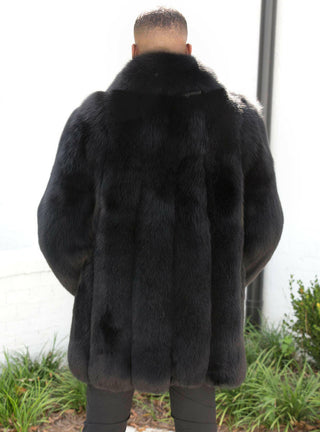 Men's Full Skin Fox Fur Stroller.