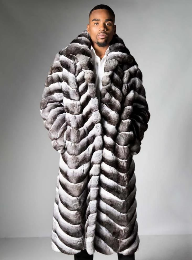Chinchilla Full Length Fur Coat 5555