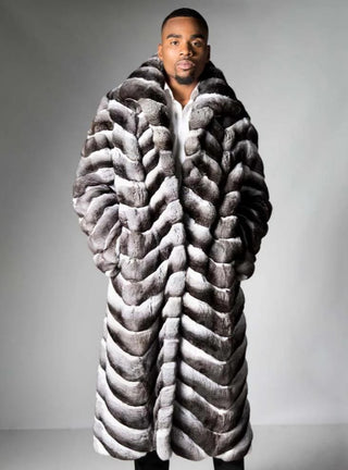 Men's Chinchilla Fur Coat - Made in the USA