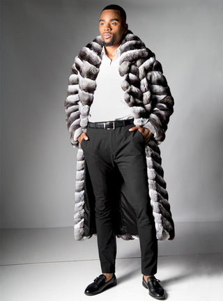 Men's Chinchilla Fur Coat.