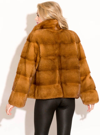 women's whisky mink fur jacket