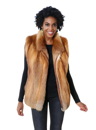 Women's Red Fox Fur Vest