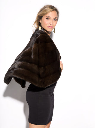 Full Length Mink Fur Swing Coat with Optional Cape.