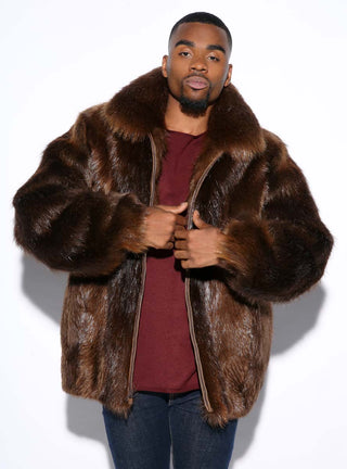 Men's Beaver Fur Jacket.