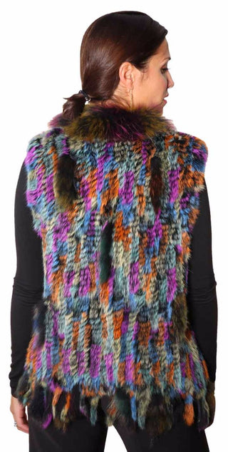 Women's Fur Vest, Knitted Rabbit