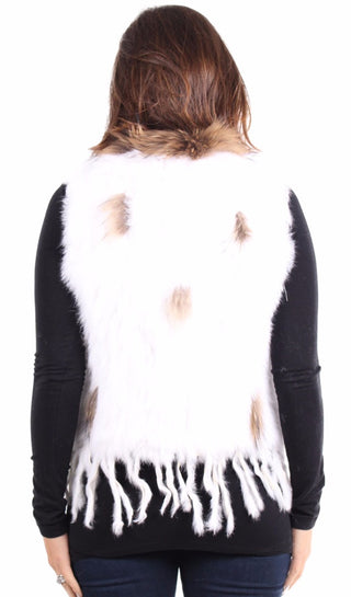 Women's Fur Vest, Knitted Rabbit