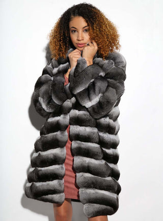 women's chinchilla fur coat