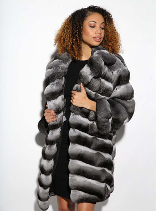 women's chinchilla fur coat