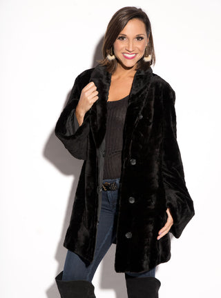 women's black mink fur jacket, reversible rain jacket