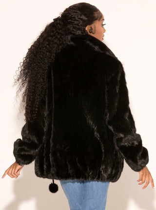 ranch mink fur bomber jacket