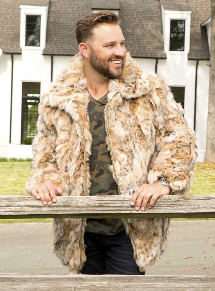 Eliott | Men's Full Skin Montana Coyote Unisex Fur Jacket/Coat With Double  Fur Hood - Samarasfurs.com