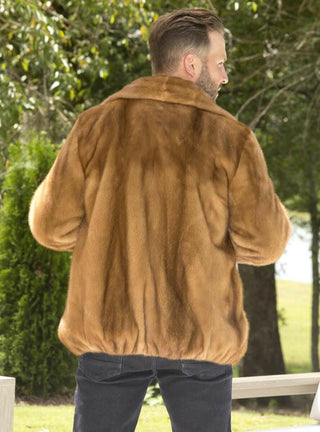 Men's Female Mink Fur Bomber Jacket.