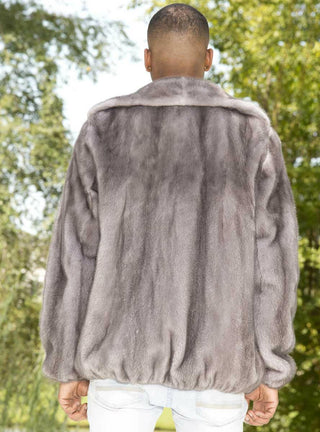 Men's Female Mink Fur Bomber Jacket.