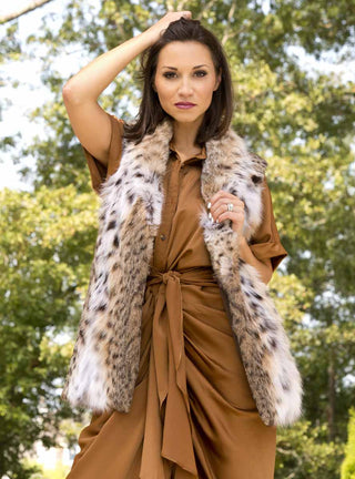 bobcat fur vest