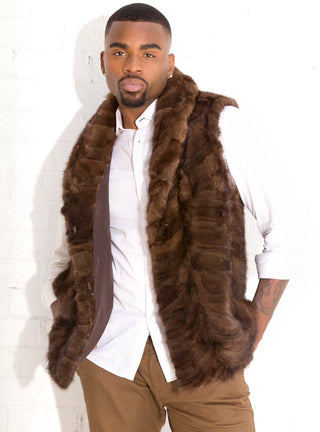 Men's Mink Fur Vest.