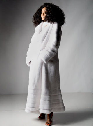 Full Length Mink Fur Swing Coat with Optional Cape.