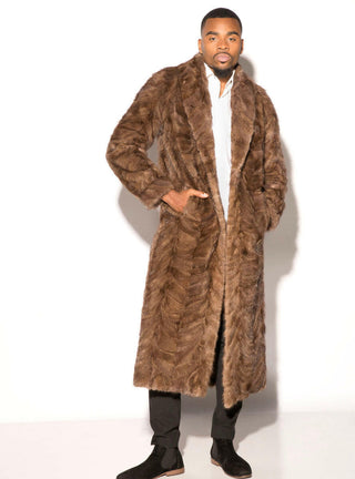 Men's Full Length Mink Fur Coat.