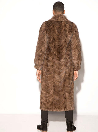 Men's Full Length Mink Fur Coat.