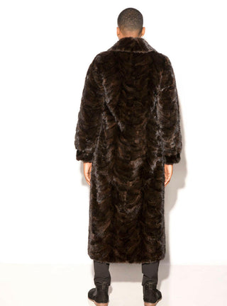 men's mahogany mink fur coat