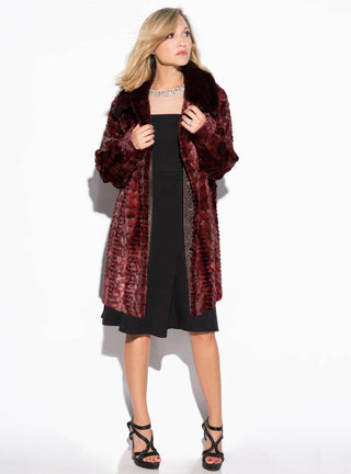 Women's Mink Fur Jacket with Full Mink Fur Collar