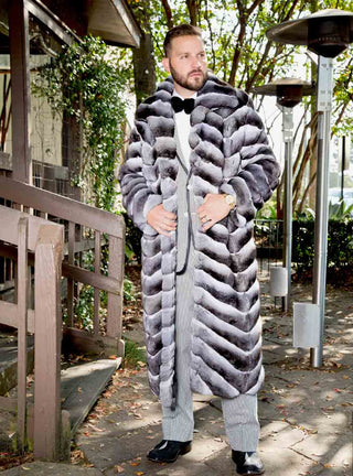 Men's Chinchilla Fur Coat.