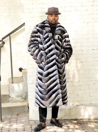 Men's Chinchilla Fur Coat.