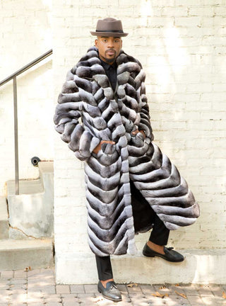 Men's Chinchilla Fur Coat.