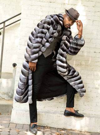 Men's Chinchilla Fur Coat.