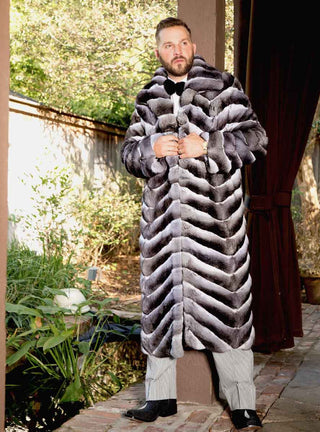 Men's Chinchilla Fur Coat.