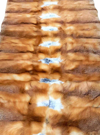 Full Skin Natural Red Fox Fur Blanket