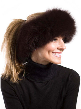 brown Fox Fur Headband