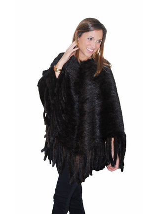 Ranch Knitted Mink Fur Poncho